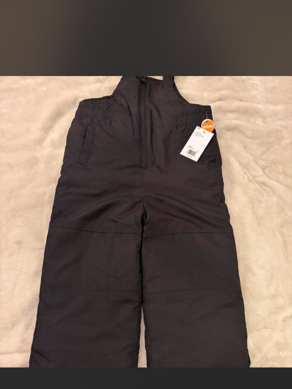 Source Unknown Black Kids Insulated Snow Bib Overalls